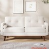 65 in Loveseat Sofa, Mid Century Modern Couch Comfy Love Seat Couches for Living Room, 2 Seater Deep Seat Sofa, Upholstered Couches - 4 of 4