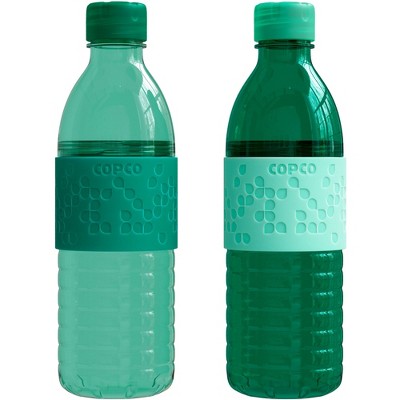 Copco Hydra 2-Pack Water Bottle 16.9 Ounce, Non Slip Sleeve, BPA Free, Tritan Plastic Reusable