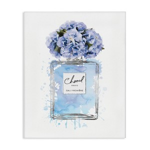 Stupell Industries Blue Flowers Perfume Bottle, 24" x 30" - 1 of 4
