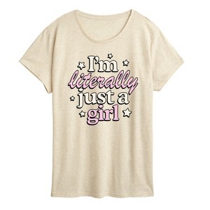 Women's - Instant Message - Im Literally Just A Girl Short Sleeve Graphic T-Shirt - 1 of 4