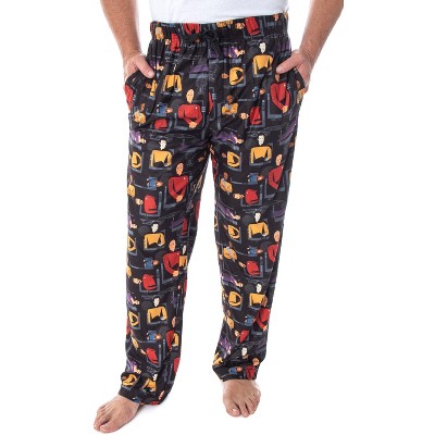 Intimo Star Trek The Next Generation Men's Allover Character Adult Lounge Sleep Pajama Pants