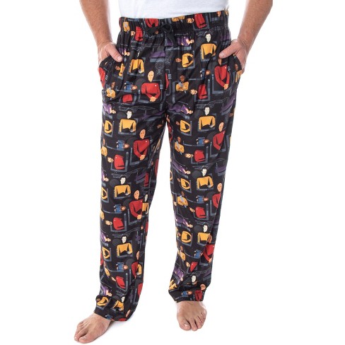 Star Trek The Next Generation Men's Allover Character Sleep Pajama Pants  (SM) Multicoloured