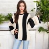 Anna-Kaci Women's Striped Long Sleeve Sweater Waffle Knit Pattern with Bell Sleeves - X Large, Light Beige - 3 of 4