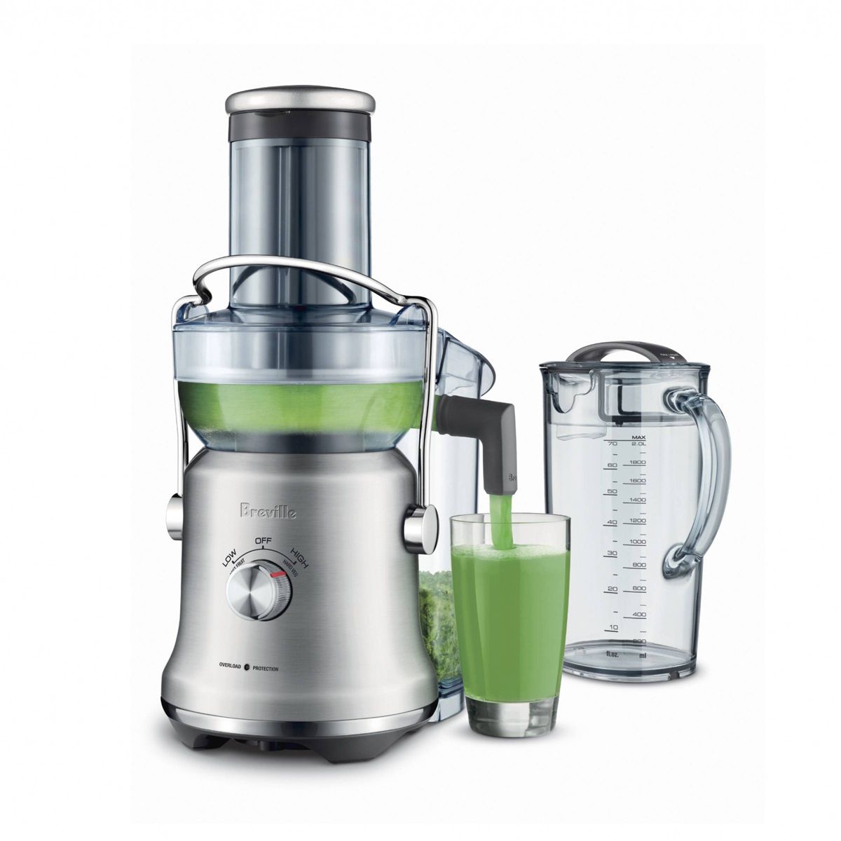 Breville Juice Fountain Cold Plus Brushed Stainless Steel BJE530BSS: 1000W Electric Juicer, 2 Speeds, Dishwasher-Safe Parts - thumbnail 3