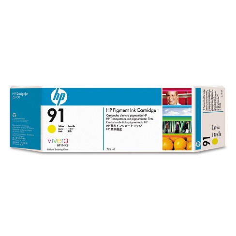 Hp 91 C9469a Yellow Original Ink Cartridge Target