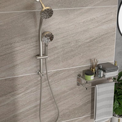 PAGED Multi Function Dual Shower Head Modern Shower System with Hand Shower for Bathroom, Restroom