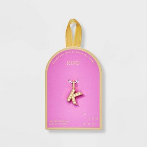 14K Gold Dipped Pearl Letter Charm - A New Day™ Gold - 1 of 2