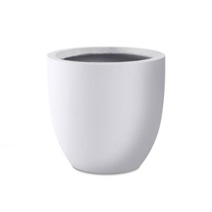 Rosemead Home & Garden, Inc. Kante  Fiberglass and Concrete Indoor Planter Pots White 16.54" x 16.54" x 15.35" - 1 of 4