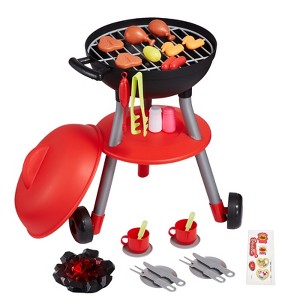 VEVOR 28 PCS BBQ Grill Playset, Kids Toys Kitchen Playset with Sound & Light, Little Chef Play, Interactive Grill Play Food Cooking Playset - 1 of 4