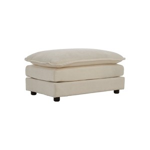 GlasFlength Ottomans Footrest to Combine with 2 Seater Sofa, 3 Seater Sofa and 4 Seater Sofa, Beige, 35*22.4*19 - 1 of 4