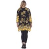 Women's Plus Size Paisley Scoop Neck Tunic Top with Pockets - White Mark - 4 of 4