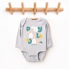 The Juniper Shop Mini Smiley Play All Day Long Sleeve Bodysuit - NB - Heather Grey - 2 of 4