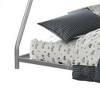 Royal Hampton Twin over Full Bunk Bed with Attached Ladder, Silver Metal - 4 of 4