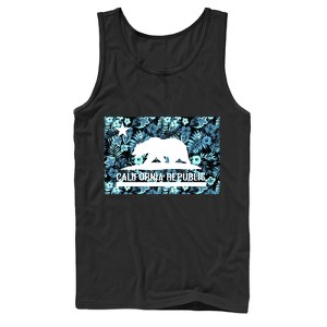 Men's Lost Gods California Floral Bear Tank Top - 1 of 4