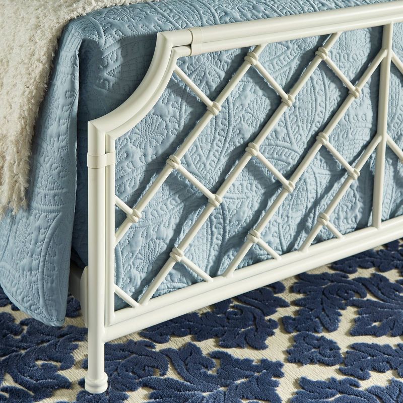 Queen Brinley Geometric Mosaic Metal Bed White - Inspire Q, 5 of 11