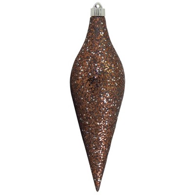 Christmas by Krebs Brown and Silver Shatterproof Christmas Long Drop Ornament 12.5" (320mm)