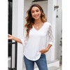 Clearlove Clearlove Maternity Shirts Women's Casual Floral Printed Puff Short Sleeve Striped Ruched Side Pullover Fitted Tops Textured - 2 of 4
