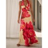 Clotth Women's Sleeveless Halter Printed Maxi Dress Deep V Neck Backless Bodycon Long Dresses Y2k Formal Cocktail Going Out Beachwear - 2 of 4