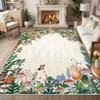Washable Rug for Living Room, Soft Non Slip Jungle Nursery Bedroom Carpet with Cute Rabbit Squirrels - 2 of 4