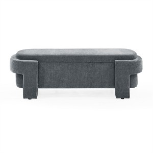 OUTSUPPLY Upholstered Storage Bench for Living Room, Bedroom, Entryway, Modern Footrest Ottoman with Hidden Compartment - 1 of 4