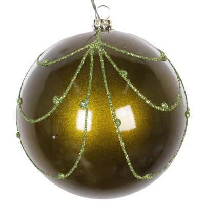 Vickerman Candy Glitter Curtain Ball Ornament