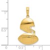Black Bow Jewelry 14k Yellow Gold Football and Helmet Pendant - 4 of 4