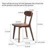 PAGED Solid Oak Dining Chairs,Armless Chairs with Modern Design for Home,Kitchen,Living Room,Restaurant,Walnut,2pc/4pc - 3 of 4