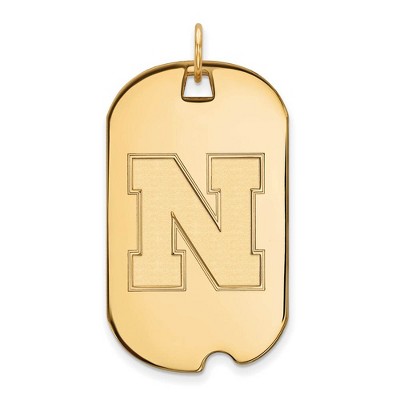Black Bow Jewelry 10k Yellow Gold Nebraska Cornhuskers NCAA Large Pendant