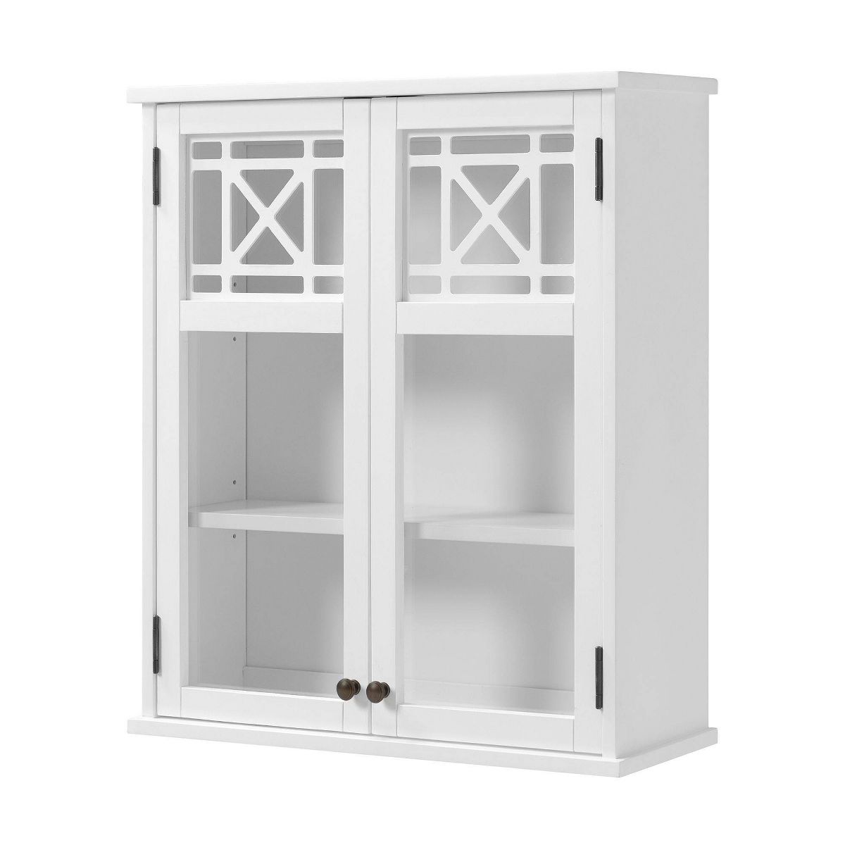 27"x29" Derby Wall Mounted Bath Storage Cabinet with Glass Doors White - Alaterre Furniture - thumbnail 4