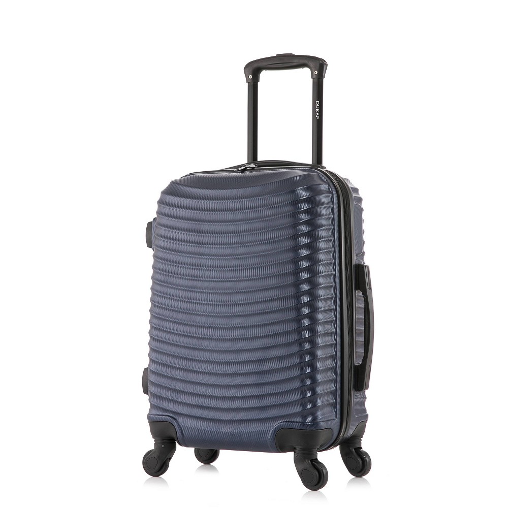 DUKAP Adly Lightweight Hardside Medium Checked Spinner Suitcase - Dark Blue