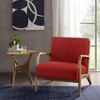 ORRD Mid Century Modern Lounge Chair, Solid Wood Accent Chair with High Density Foam, Textured Fabric & 300 lbs Capacity - 3 of 4