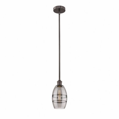 Vaz - 1 Light Stem Hung Mini Pendant In Industrial Style-7.63 Inches Tall and 5.88 Inches Wide