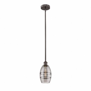 Vaz - 1 Light Stem Hung Mini Pendant In Industrial Style-7.63 Inches Tall and 5.88 Inches Wide - 1 of 1