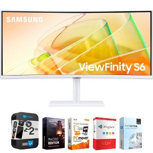 Samsung 34" ViewFinity S65TC Ultra-WQHD Curved Monitor + 2-Year Protection Pack - 1 of 4