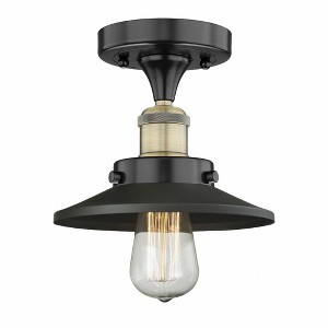 Edison - 1 Light Semi-Flush Mount In Industrial Style-5.25 Inches Tall and 8 Inches Wide - 1 of 1