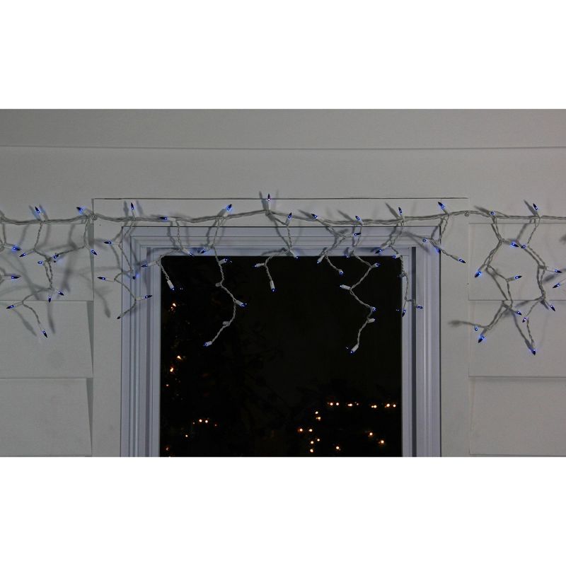 Northlight 100ct Mini Icicle String Lights Blue - 7' White Wire, 3 of 5