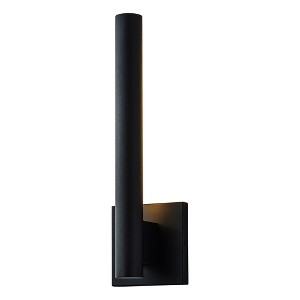 C Cattleya 1-Light Matte Black Dimmable LED Outdoor Wall Light with Frosted Glass Diffuser - 1 of 4