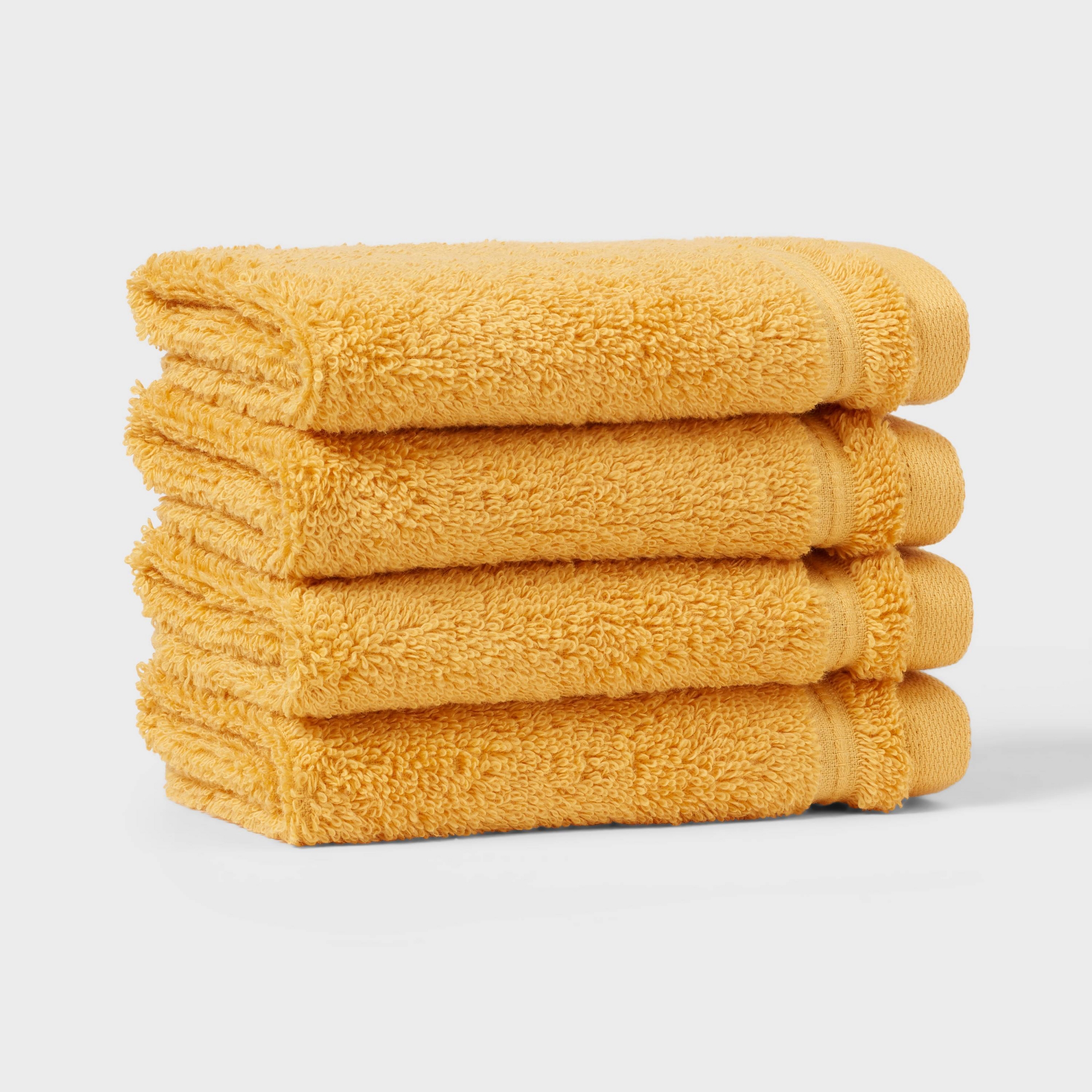 4pk Washcloth Set - Gold