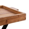 Kate and Laurel Monaco Wood and Metal Tray Table - 3 of 4