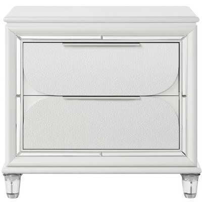 NicBex Nightstand with Drawers,Side Table with Metal Handles and Elegant Finish,Modern Bedside Table for Bedroom,Living Room