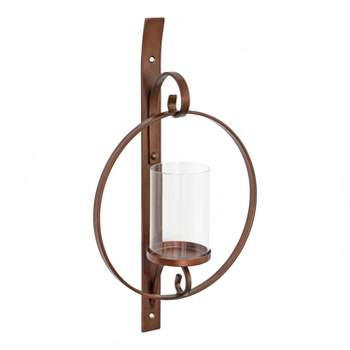 Kate and Laurel Doria Metal Wall Candle Holder Sconce