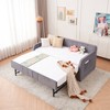 GDFStudio Tira Modern 2-Seater Convertible Velvet Upholstered Sofa Bed with Trundle - 3 of 4