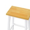 NicBex Set of 2 Bar Stools for Kitchen Island,Counter Bar Stools with Solid Wood Frame,Bar Chairs for Dining Rooms,Kitchens Islands,Black/White/Gray - 4 of 4