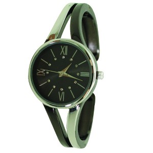 Olivia Pratt Two Tone and Rhinestone Dial Bangle Watch - 1 of 4