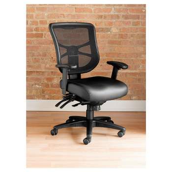Alera Alera Elusion Series Mesh Mid-Back Multifunction Chair, Supports Up to 275 lb, 17.7" to 21.4" Seat Height, Black Model No ALEEL4215