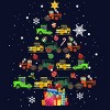 Junior's Design By Humans Christmas Tractor Tree Gift Farmer Shirts Funny Tractor Xmas By VitMon T-Shirt - 2 of 3