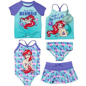 Disney Princess Ariel Girls One-piece Swimsuit Rash Guard Tankini