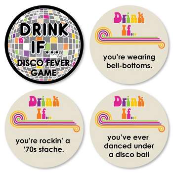  70's Disco - 1970's Disco Fever Party Circle Sticker Labels -  24 Count : Toys & Games