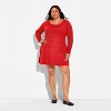 Women's Long Sleeve Keyhole Mini Sweater Dress - Wild Fable™ - 2 of 3