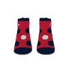 NCAA Cal State Fresno Bulldogs Big Dot Fuzzy Sleep Soft Socks: Ankle Knit Polka Dot Design - 2 of 3